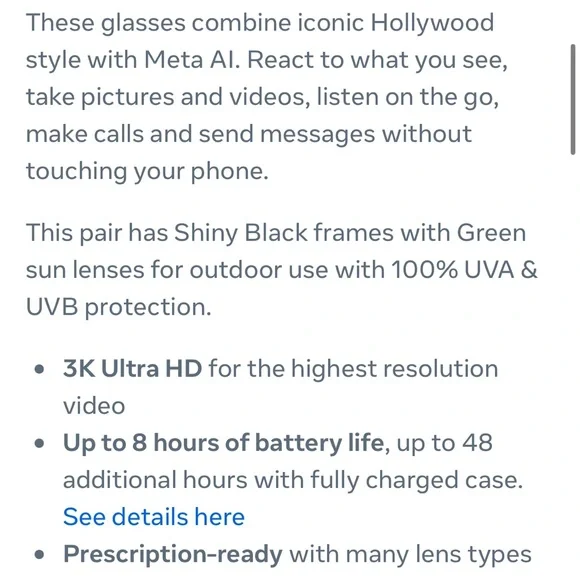 NWT Ray Ban Meta Wayfarer Glasses Gen 2 - Picture 2 of 8